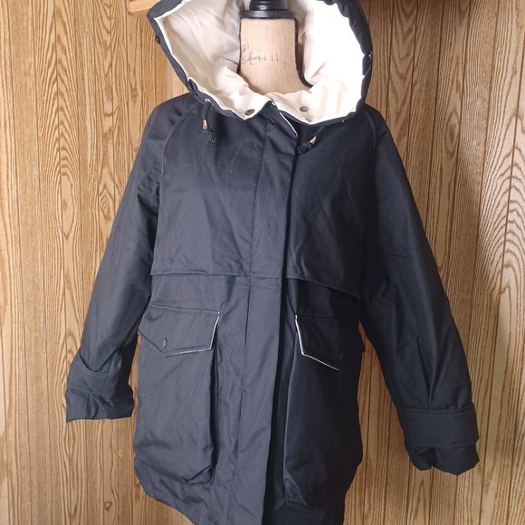 Lit active southhearted parka black winter coat. - Picture 1 of 6